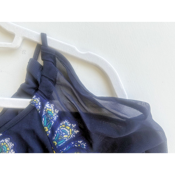 INC INTERNATIONAL CONCEPTS Women's MEDIUM Cold Shoulder Blouse Boho Rhinestones - Picture 7 of 7